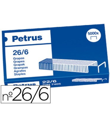 Grapas petrus nº 26 6 caja de 5000 unidades